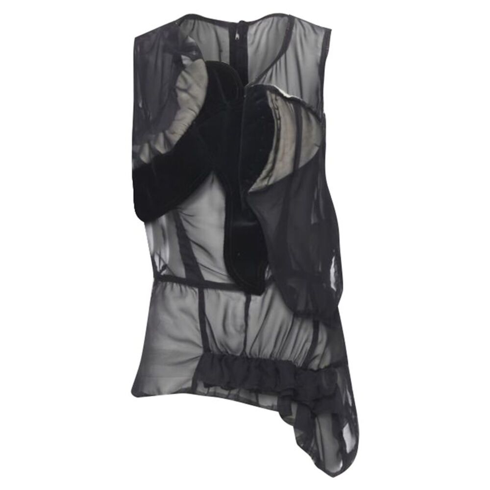 Comme des Garcons velvet patchwork bumps sleeveless vest